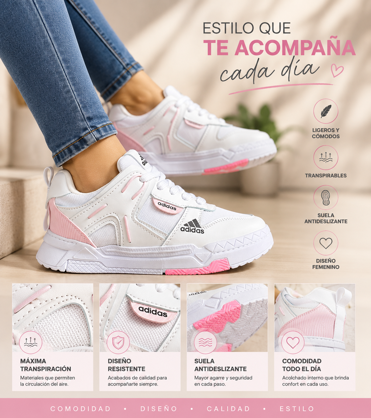 Tenis Urbanos Adidas Style Plataforma Alta